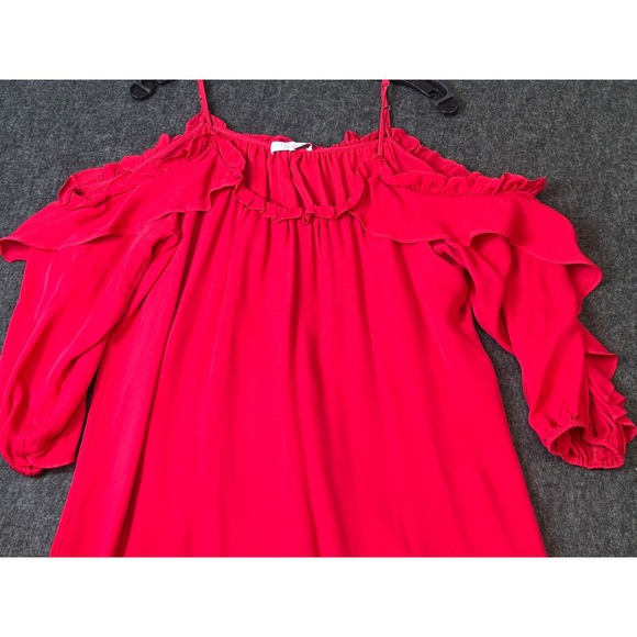 Parker Red Ruffled Off-Shoulder Mini Dress - Picture 7 of 7